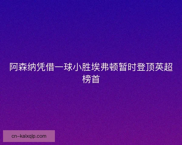 阿森纳凭借一球小胜埃弗顿暂时登顶英超榜首 阿森纳凭借一球小胜埃弗顿暂时登顶英超榜首